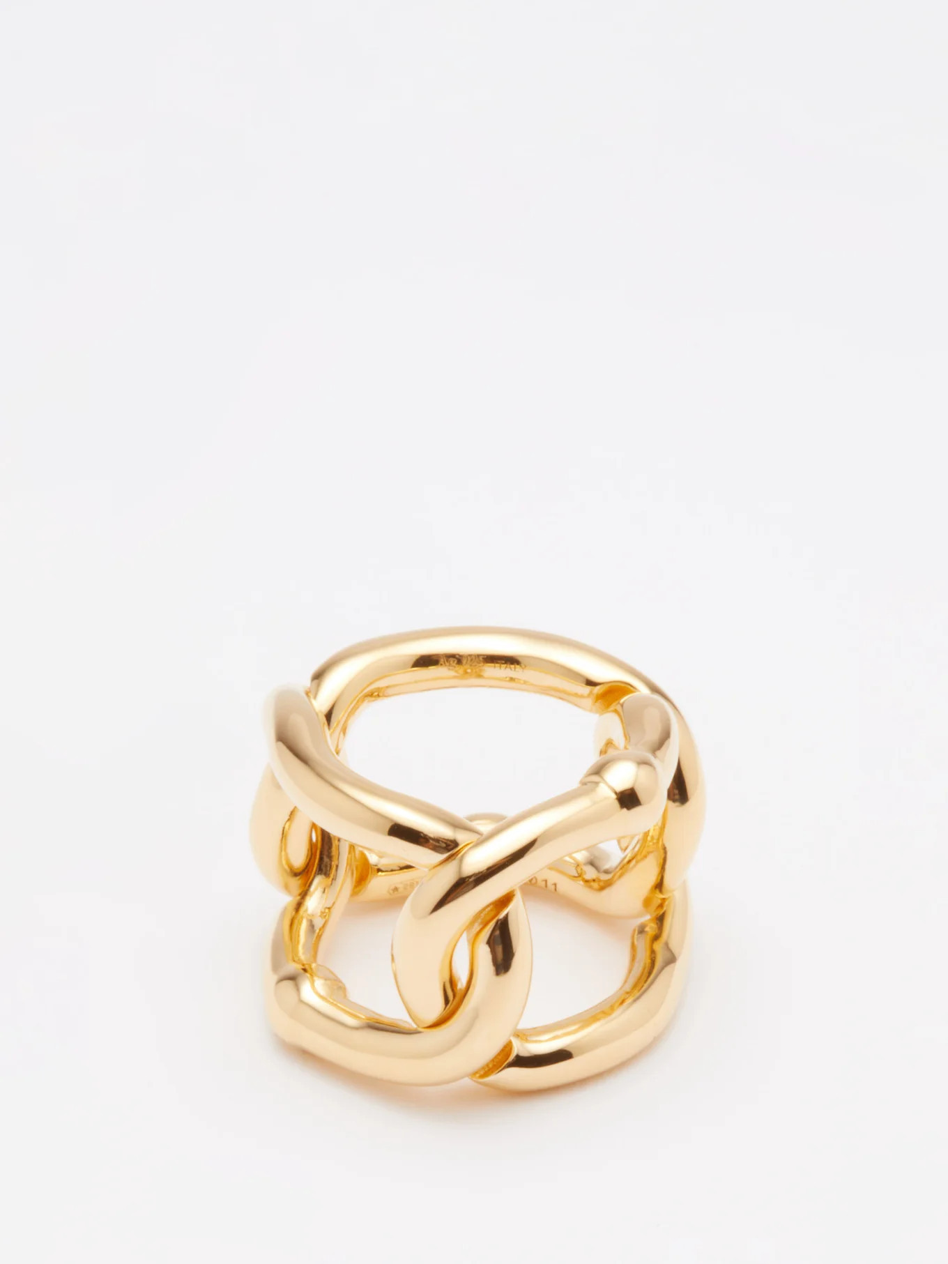 Chain-link 18kt gold-plated sterling-silver ring | Bottega Veneta | Matches (US)
