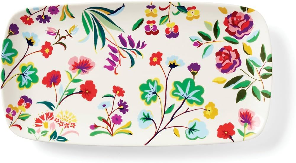 Kate Spade New York Garden Floral Hors D'Oeuvres Tray, one size, White | Amazon (US)
