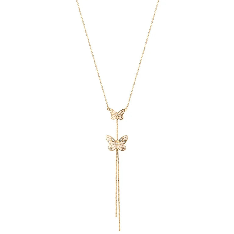 Jessica Simpson Fashion Metal Butterfly Y Necklace | Walmart (US)