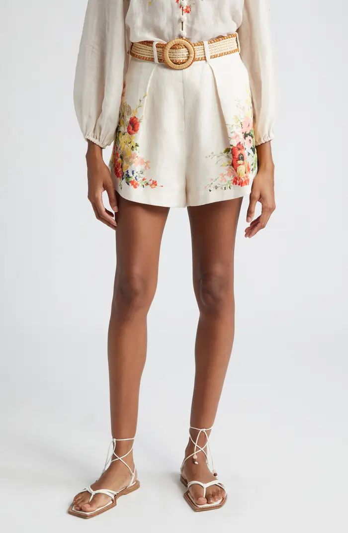 Alight High Waist Linen Tuck Shorts | Nordstrom
