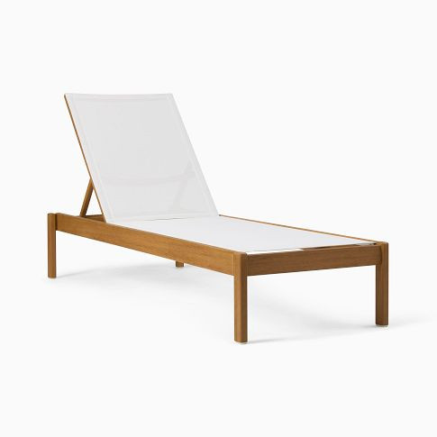 Playa Outdoor Textilene Stacking Chaise Lounge (Set of 2) | West Elm (US)