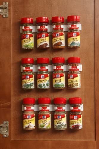 Bellemain Spice Gripper Clip Strips for Plastic Jars - Set of 3, Holds 12 Jars | Amazon (US)