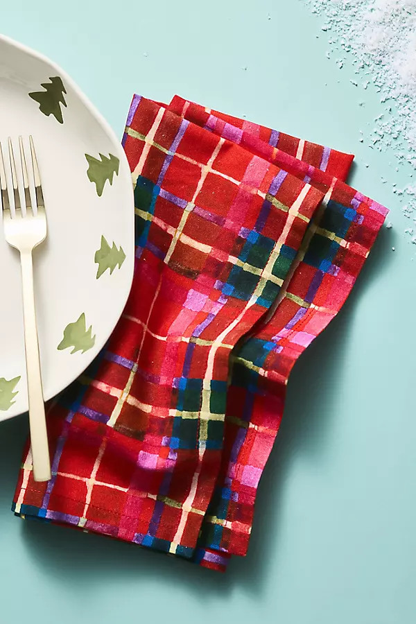 Tartan Cotton Napkins, Set of 4 | Anthropologie (US)