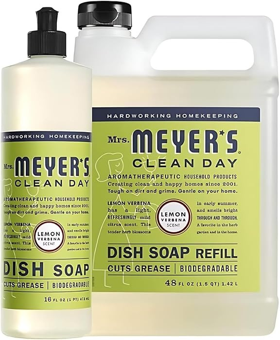 Mrs. MEYER'S Dish Soap Variety, 1 Dish Soap, 1 Refill, Lemon Verbena, 1 CT | Amazon (US)