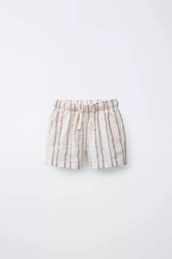 RUSTIC STRIPED SHORTS | Zara US