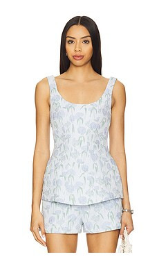 Amanda Uprichard Empire Top in Flores from Revolve.com | Revolve Clothing (Global)