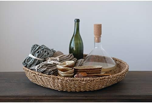 Creative Co-Op Hand-Woven Decorative Seagrass Tray, Natural | Amazon (US)