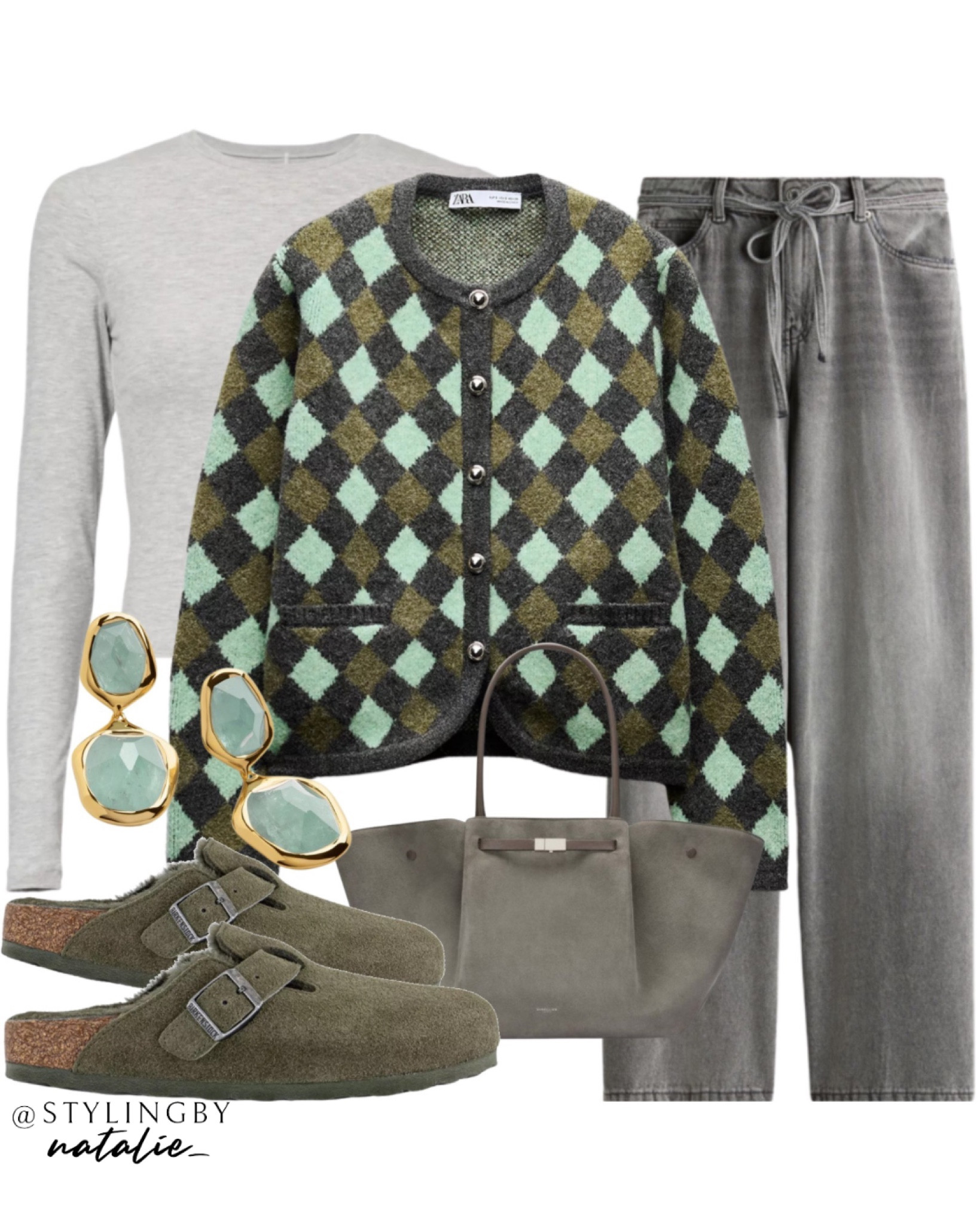 Green & Grey 🩶
Grey tie belt jeans, long sleeve grey T-shirt, shearling Boston Birkenstock clogs, tote bag. (Cardigan is Zara)
Autumn outfit, knitwear, fall trends, winter shoes.
 

#LTKstyletip #LTKautumn #LTKuk