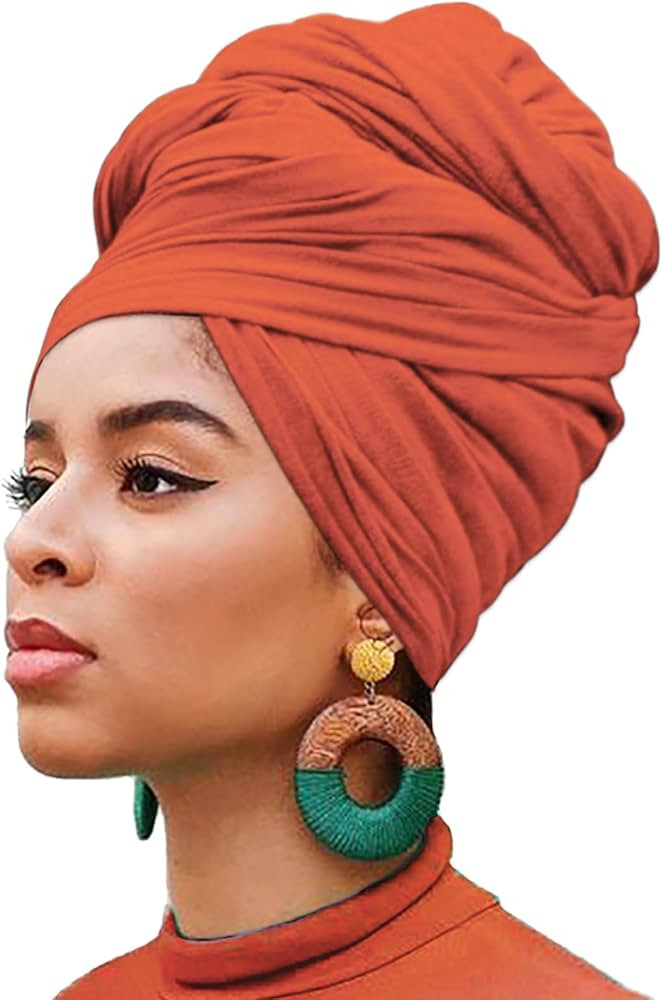 XTREND 1 Piece Women's Turban Stretch Head Wrap Fashion Headband Long Hair Scarf Wrap Solid Color... | Amazon (US)