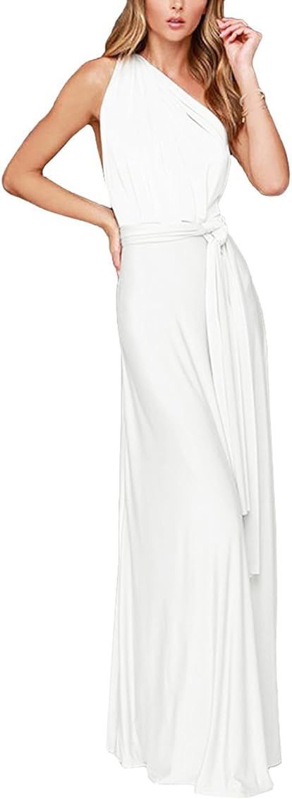 Women Transformer Evening Long Prom Dress Multi-Way Wrap Convertible Floor Length Wedding Halter Max | Amazon (US)