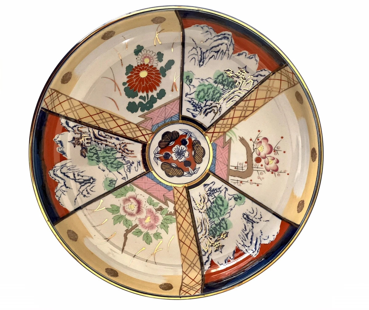 Vintage Japanese Imari large Porcelain Platter Shallow Bowl Gold accents 12"  | eBay | eBay US