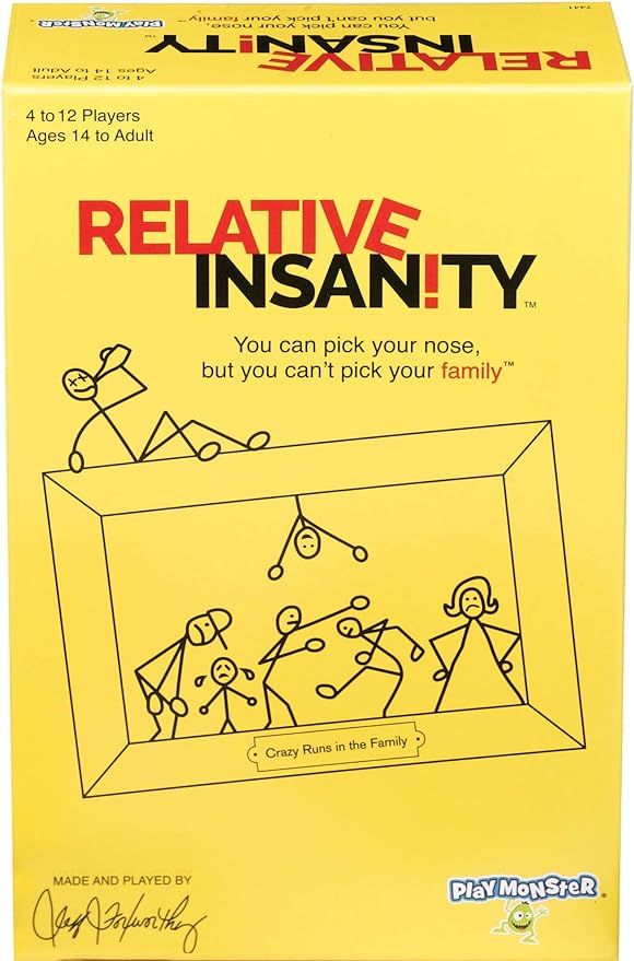 PlayMonster Relative Insanity Party Game About Crazy Relatives -- Made & played by Comedian Jeff ... | Amazon (US)