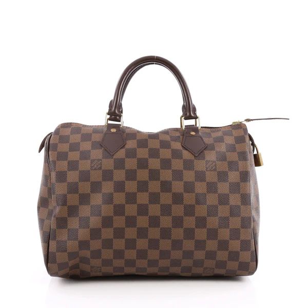 Buy Louis Vuitton Speedy Handbag Damier 30 Brown 2059502 - Trendlee | Rebag