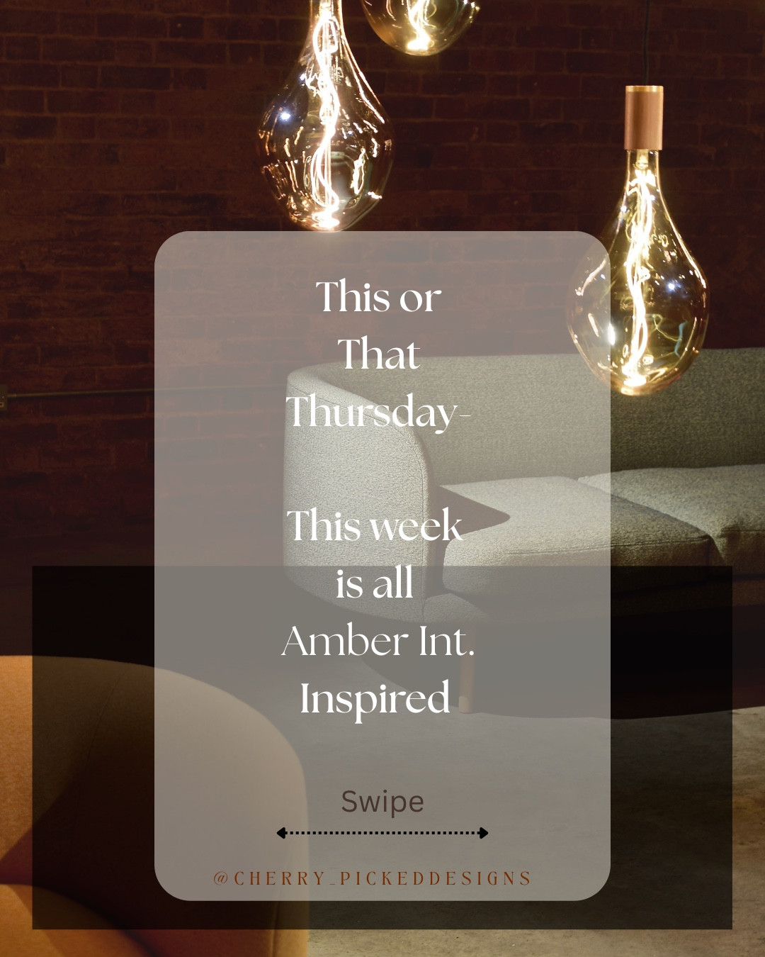 It's Thursday, which means it's time for this or that! ✨ This week's post is all about beautiful, Amber-inspired finds. 🧡 

I've curated some of my favorite pieces, from furniture 🛋️ and home decor to accessories and art 🖼️. Everything has a transitional vibe that you'll love.

If you enjoyed this and want to see more home decor finds, be sure to follow along! 👀 I do these posts weekly! 

#thisorthat #amber #homedecor #interiordesign #transitionalstyle #moodydecor #homedecorideas #livingroominspo #bedroominspo #decorfinds #amazonfinds #LTKhome #LTKfinds #LTKseasonal #homedecoration #designinspo #modernhome #cozyhome #decorating #shopthelook #homestyling