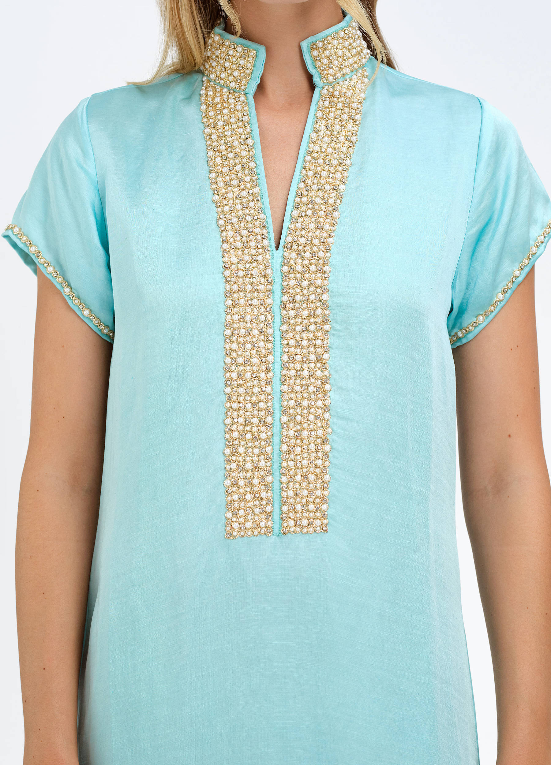 Pearl Cap Sleeve Caftan | BELLA TU