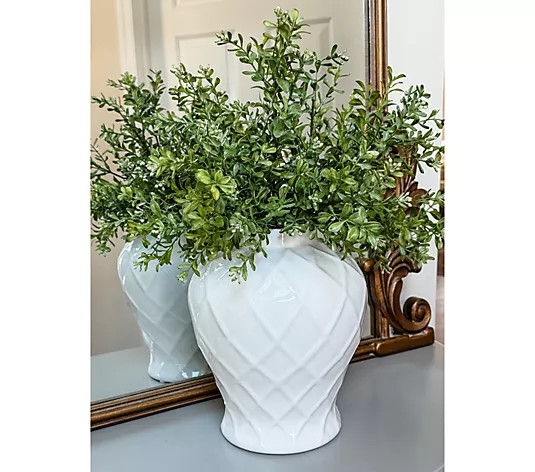 Make Your Selection: Simply Stunning Set of 3 12" Boxwood Stems by Janine Graff | QVC