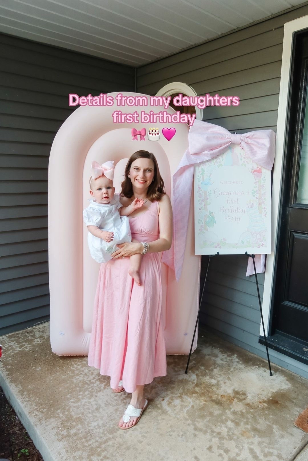 Details from my recent TikTok post on baby girls first birthday!