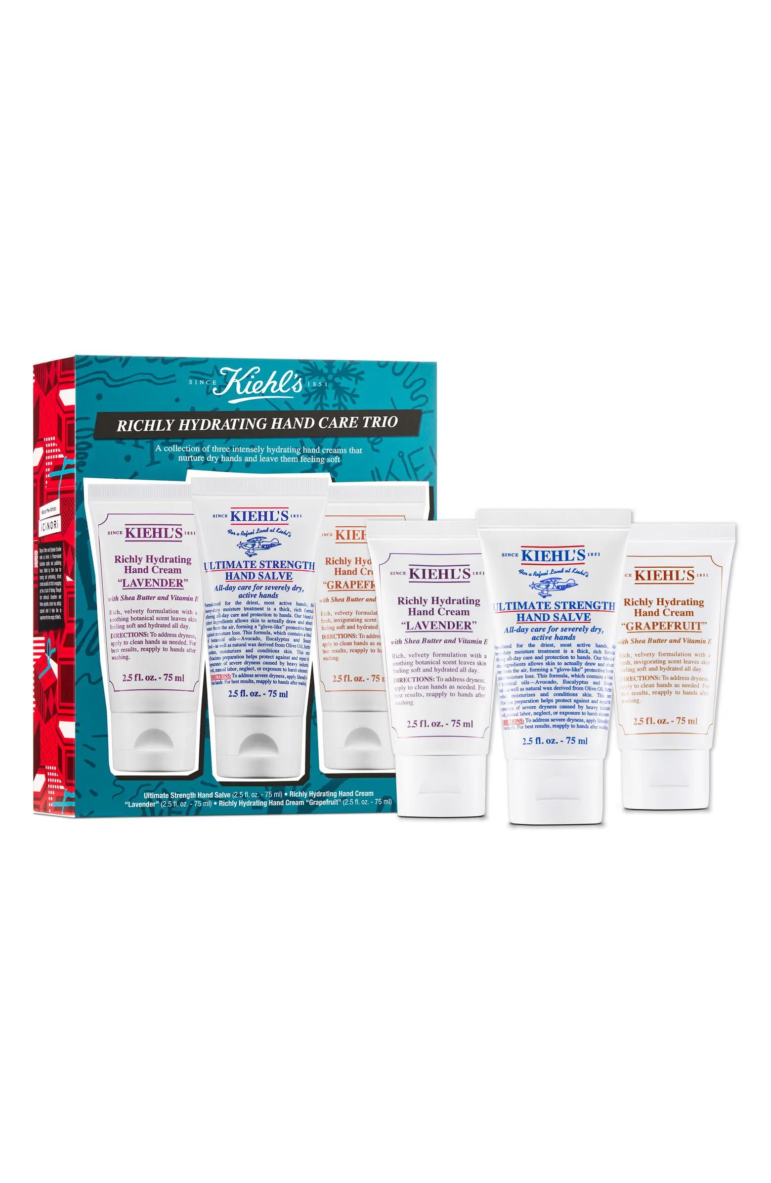 Kiehl's Since 1851 Richly Hydrating Hand Care Trio $58 Value | Nordstrom | Nordstrom