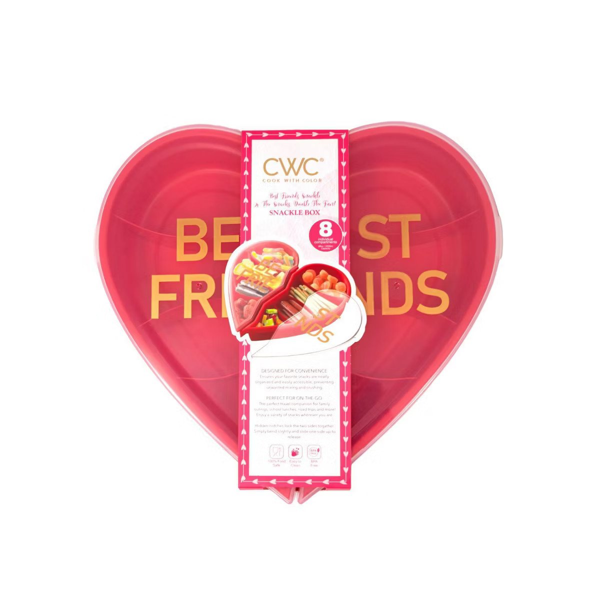 Cook With Color Valentine Best Friends Heart-Shaped Snacklebox | Target