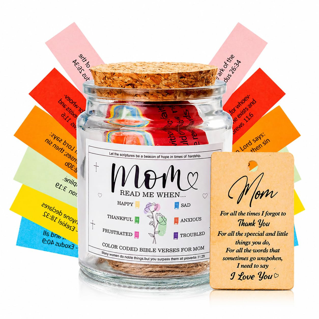 Bible Verse Jar for Mom,Christian Gifts for Mothers,Birthday,Mother’s Day,Thank You and Valenti... | Amazon (US)
