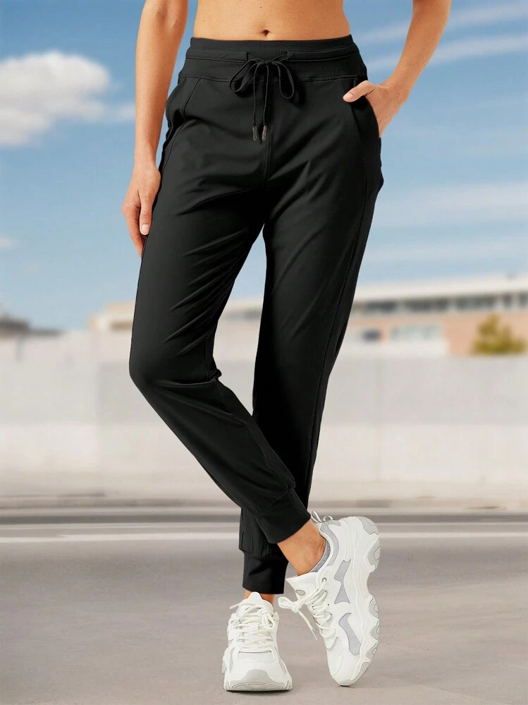 Women's Joggers Pants With Zipper Pockets High Waisted Athletic Tapered Sweatpants For Women Work... | SHEIN