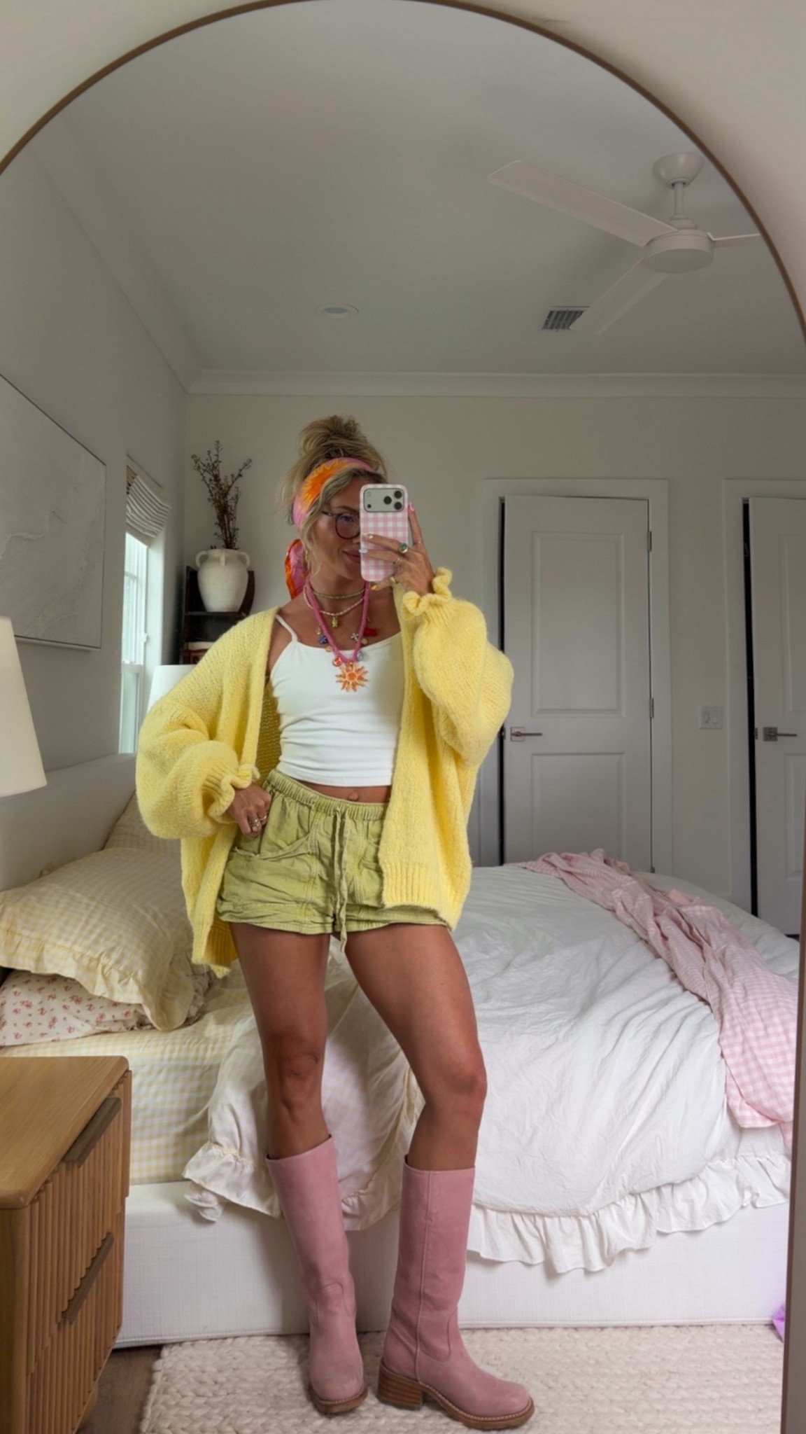 ootd!! 💛 My cardigan is Hello Moon (unlinkable) I linked similar! Hair scarf is old Mango

#LTKgrwm #LTKdayinmylife #LTKootd