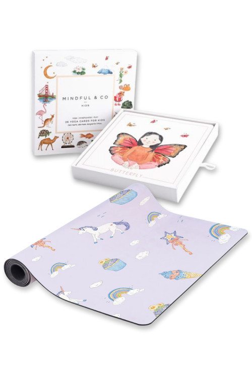 Mindful & Co Kids Beginner Yoga Bundle in Enchanted Print at Nordstrom | Nordstrom