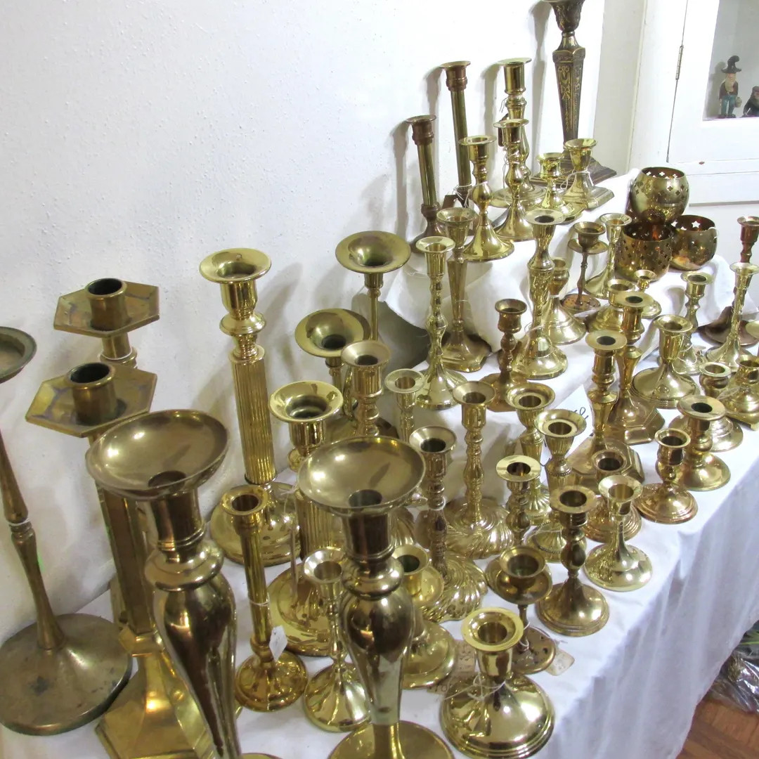 Brass Candlestick Choose a Vintage Single Candleholders - Etsy | Etsy (US)