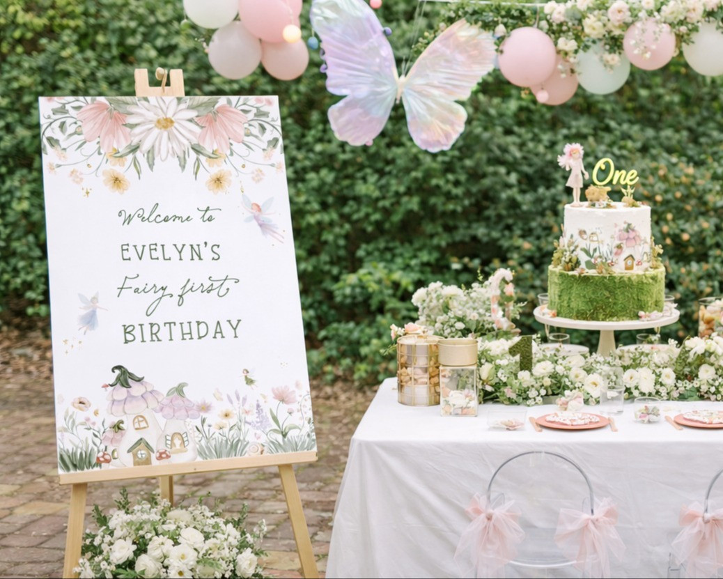 A dreamy little setup for a Fairy First Birthday ✨🧚🏼‍♀️
Obsessed with this whimsical welcome sign styling on the easel with the soft florals and garden party details. Perfect inspiration for your little girl’s first birthday entrance decor.

Shop the party look: easel, welcome sign, balloons, florals, and fairy-inspired details.

#LTKParty #BirthdayDecor #FirstBirthdayIdeas #FairyBirthday #PartyInspo 

 #LTKBaby #LTKKids