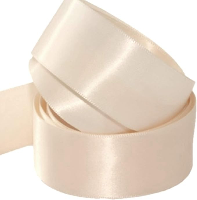 Cream Satin Ribbon - 50mm Wide - 3 Meters - Many Colours - Buy 3 & Get 1 Free for Gifts Wrap, Sew... | Amazon (UK)