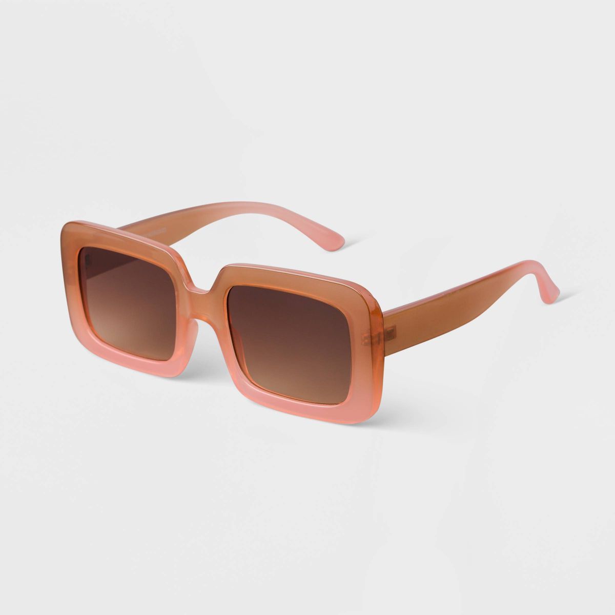 Women's Oversized Plastic Retro Rectangle Sunglasses - A New Day™ | Target