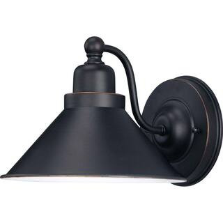 Siwa 1-Light Mission Dust Bronze Sconce | The Home Depot