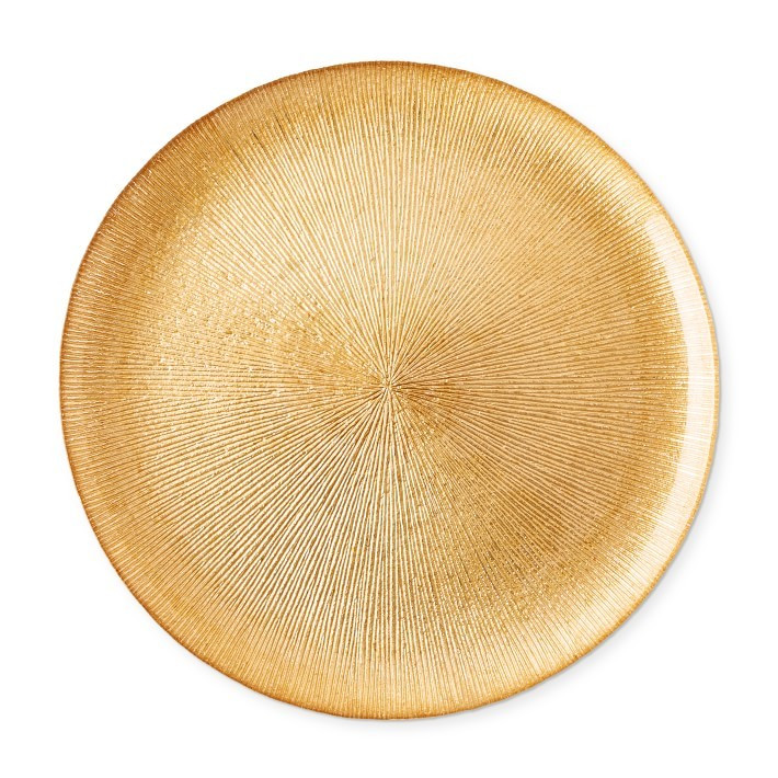 Gold Starburst Glass Charger, Set of 4 | Williams-Sonoma