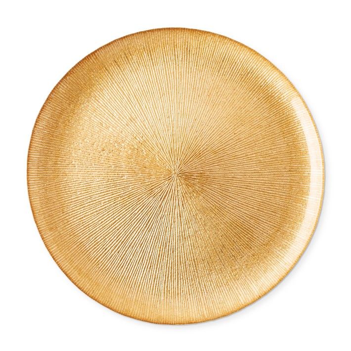 Gold Starburst Glass Charger, Set of 4 | Williams-Sonoma