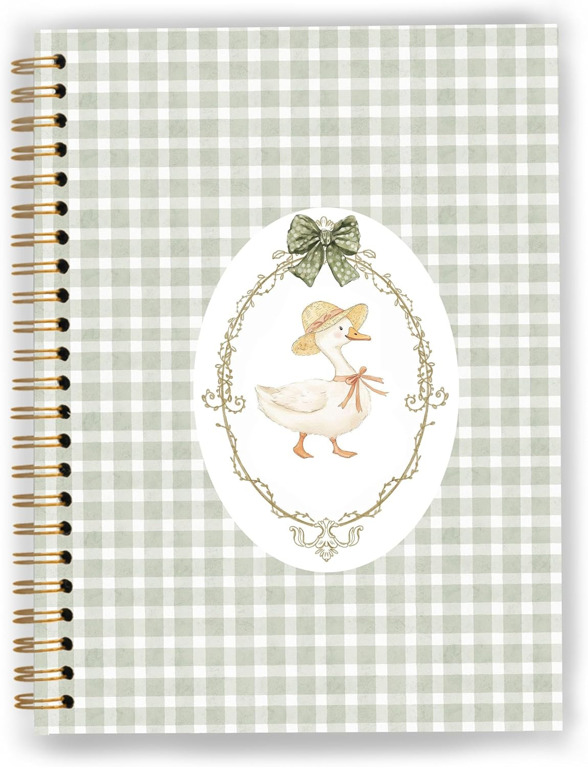 Sage Green Coquette Bow Goose Notebook, Goose Gifts, Preppy Aesthetic Journal for Women, Girly Of... | Amazon (US)