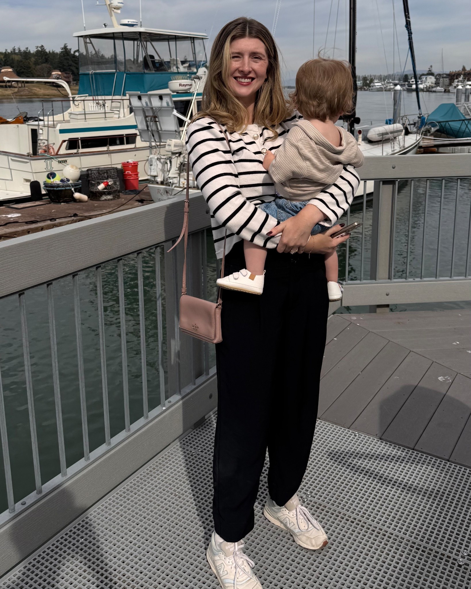 Comfortable chic mom outfit. I love a good pair of trousers with a buttoned cardigan. It’d be so perfect for a casual holiday dinner look  

#LTKStyleTip #LTKMidsize #LTKHoliday