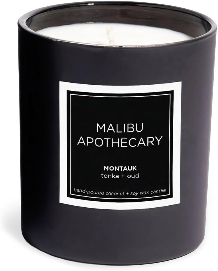 Malibu Apothecary Women's Montauk Candle, Matte Black, 8.0 Ounce | Amazon (US)