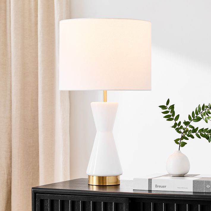 Metalized Glass USB Table Lamp (27") | West Elm (US)
