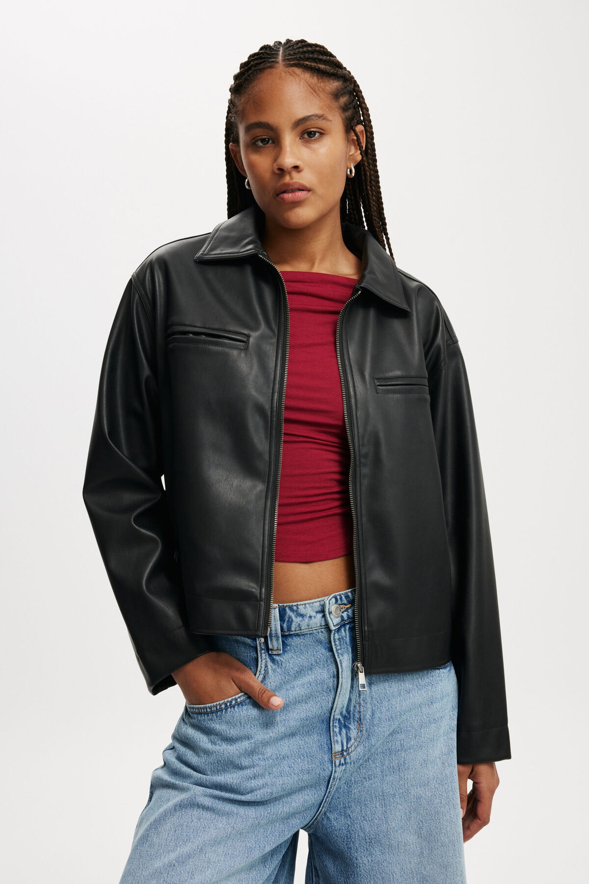 Ivy Faux Leather Jacket | Cotton On (ANZ)