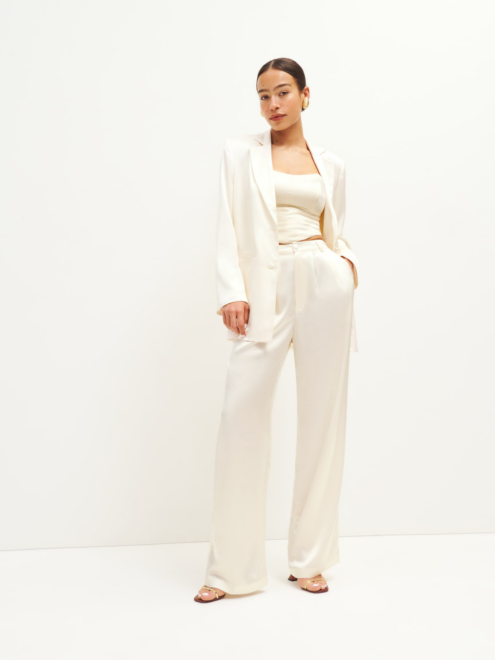 Mason Satin Pant | Reformation (Global)