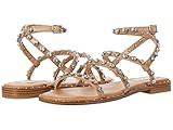 Steve Madden Women's Travel Flat Sandal, Tan Rhinestone, 11 | Amazon (US)