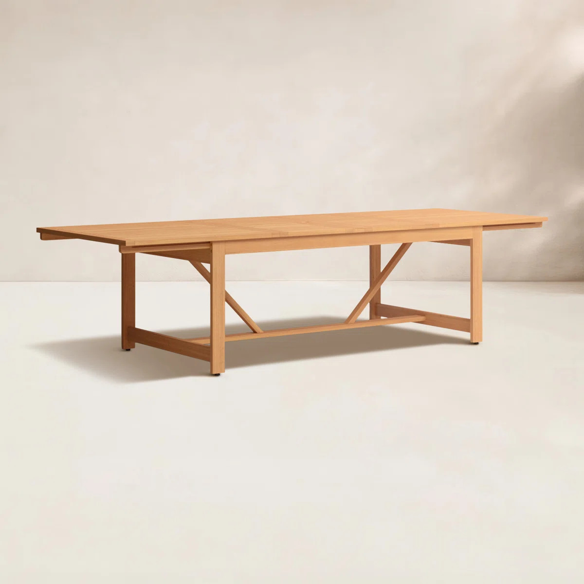 Alyisa Rectangular Eucalyptus Extendable Outdoor Dining Table With Umbrella Hole , in. W 42'' in.... | Wayfair North America