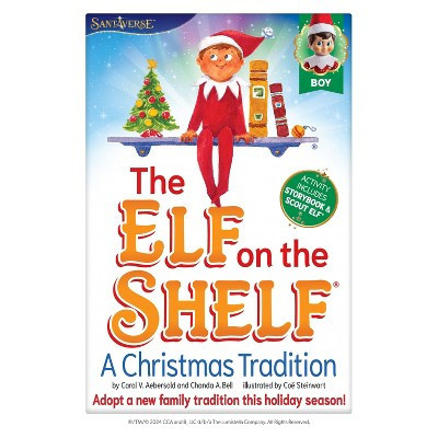 Elf on the Shelf Box Set Boy Scout Elf with Blue Eyes with Storybook | Target