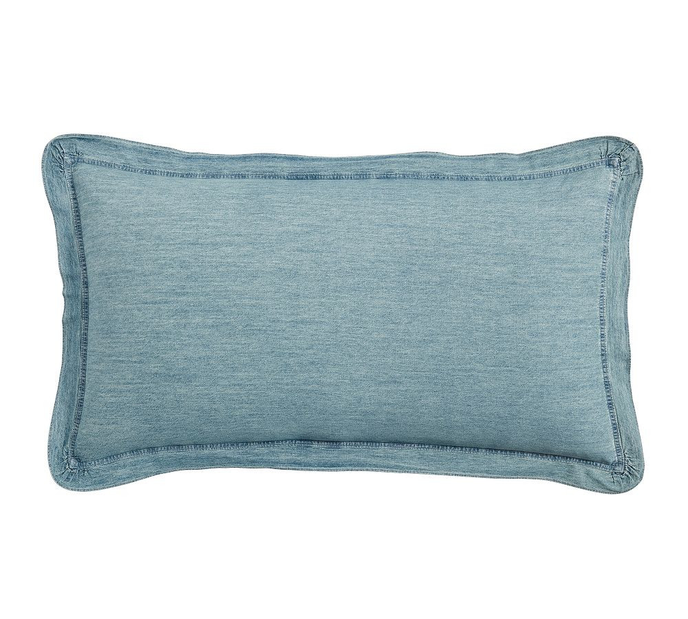 Soft Washed Denim Sham | Pottery Barn (US)