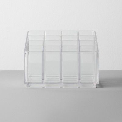Bathroom Plastic 16 Slot Lipstick Organizer Clear - Made By Design™ | Target