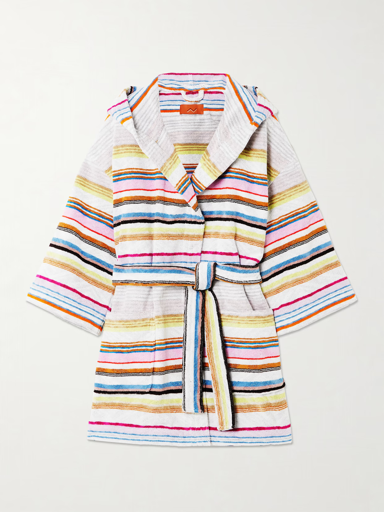 Missoni - Moonshadow Hooded Striped Metallic Cotton-blend Terry Robe - Pink | NET-A-PORTER (US)
