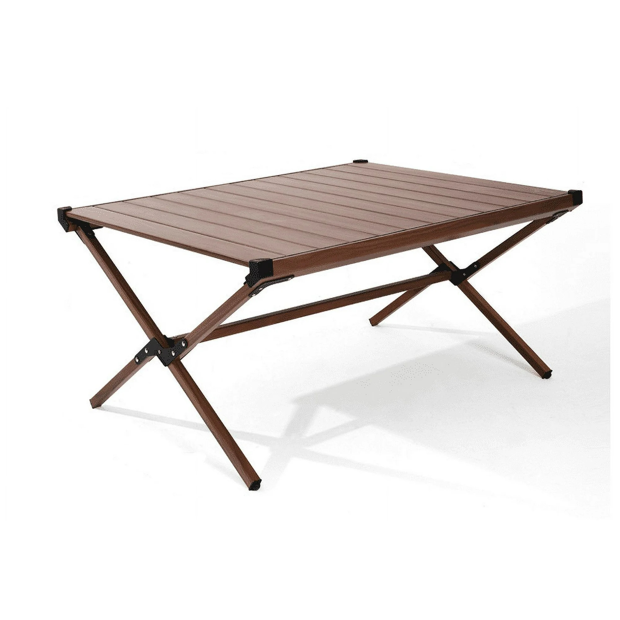 Ozark Trail Aluminum Roll-Top Camping Table, Dark Brown | Walmart (US)