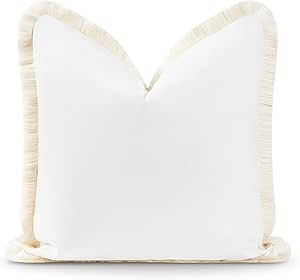 Hofdeco Premium Coastal Patio Indoor Outdoor Pillow Cover Only, 20"x20" Water Resistant for Backy... | Amazon (US)