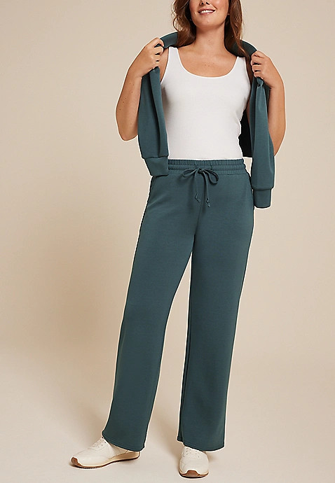 Scuba Wide Leg Sweatpant | Maurices