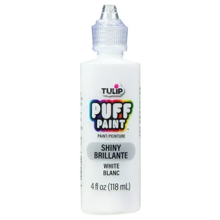 Tulip Puff Fabric Paint – Shiny White, 4 fl oz 3D Liquid Gel Paint for Clothes, Shoes & DIY Crafts | Walmart (US)